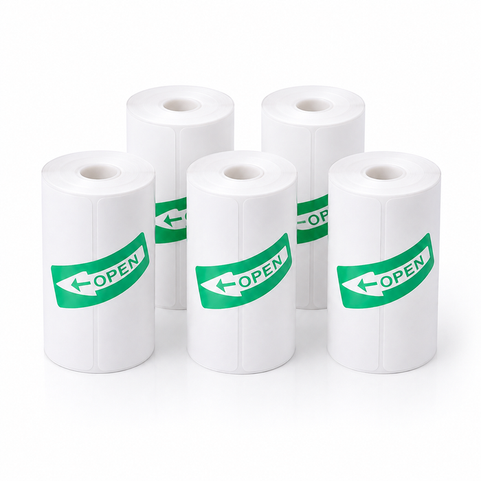 Belviko StickerPaper™ — Papel adhesivo 58 mm (5 rollos)